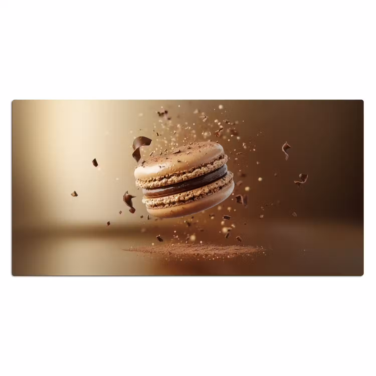 Chocolade - Macarons - Eten - Snoep Muismat XXL klein -3d_leeg