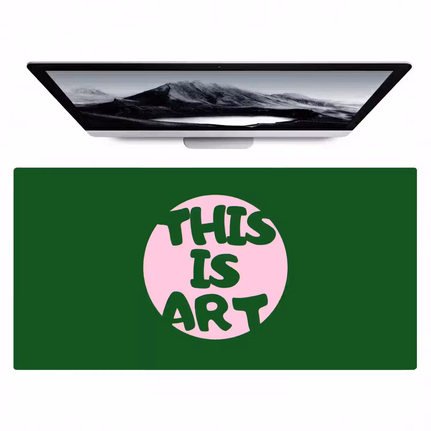 Cirkel - Roze - Tekst - Art Muismat XXL klein -zzz3d