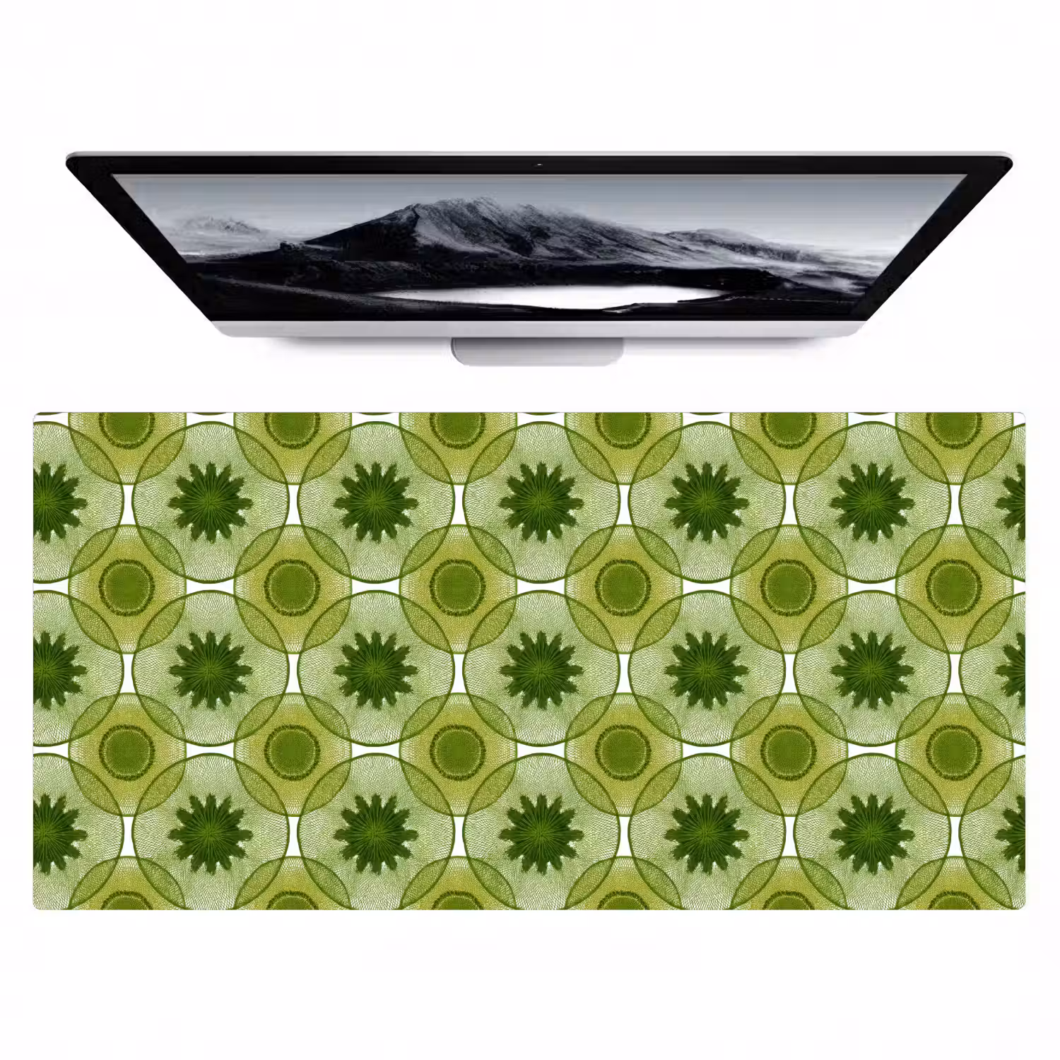 Cirkels - Patroon - Groen Muismat XXL klein 681 -zzz3d