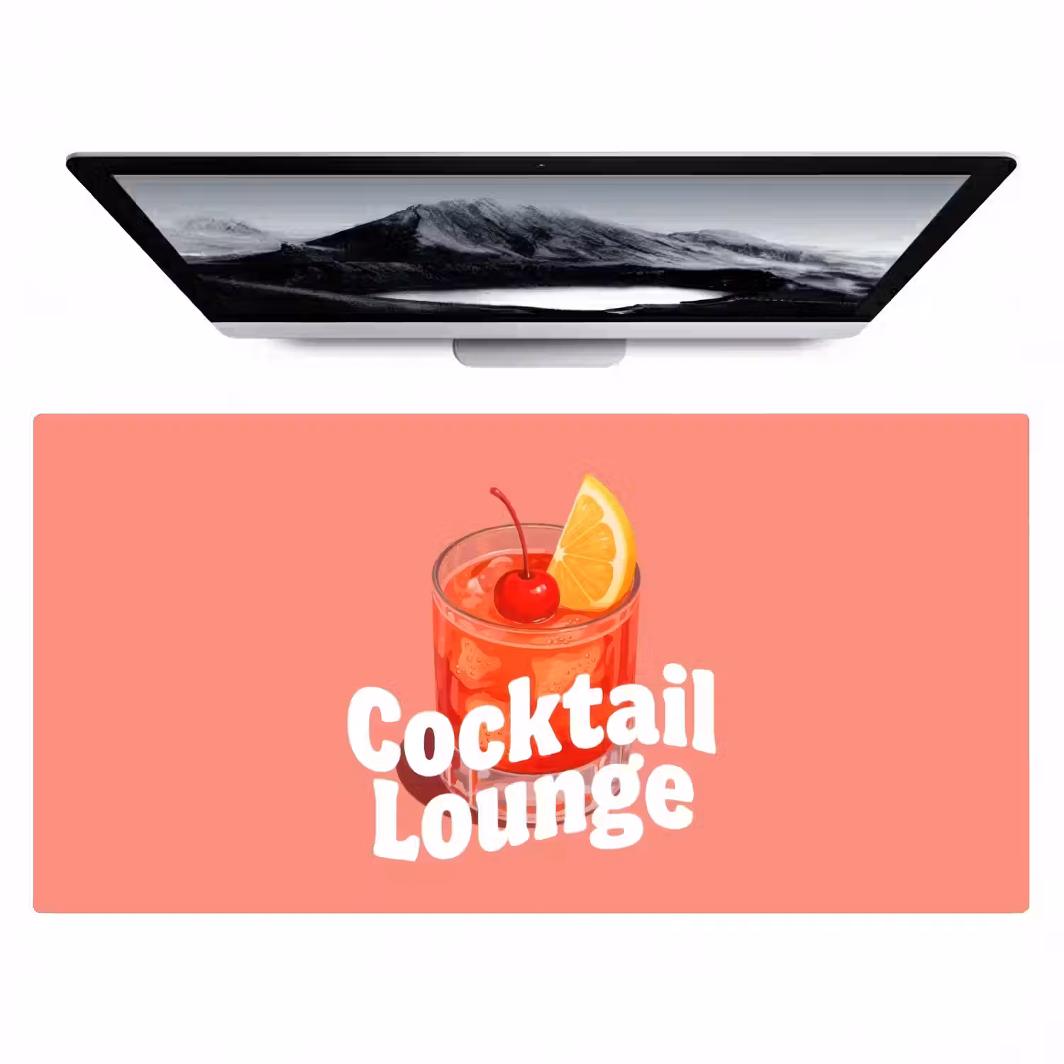 Cocktail Lounge - Glas - Koraal Muismat XXL klein -zzz3d