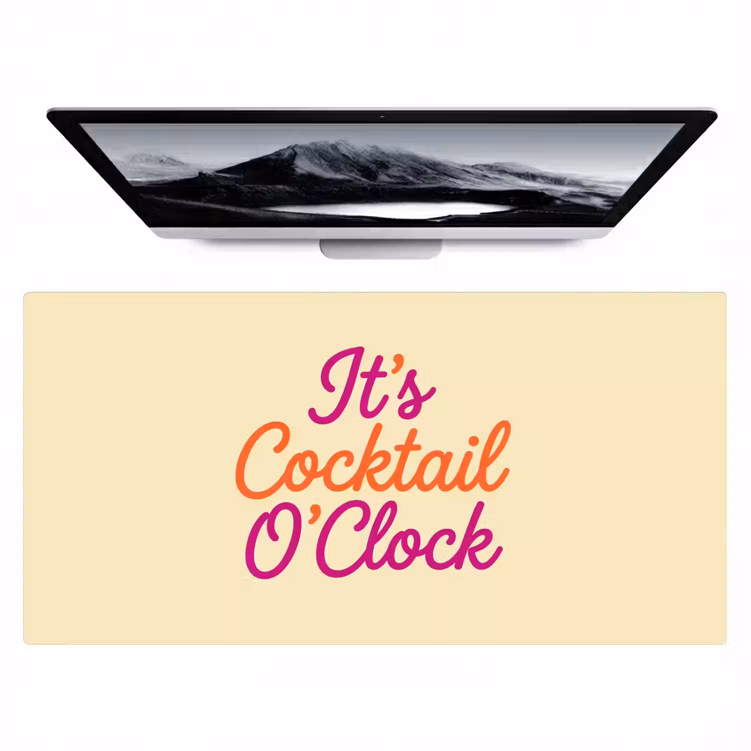 Cocktail O'Clock - Geel - Retro Muismat XXL klein -zzz3d