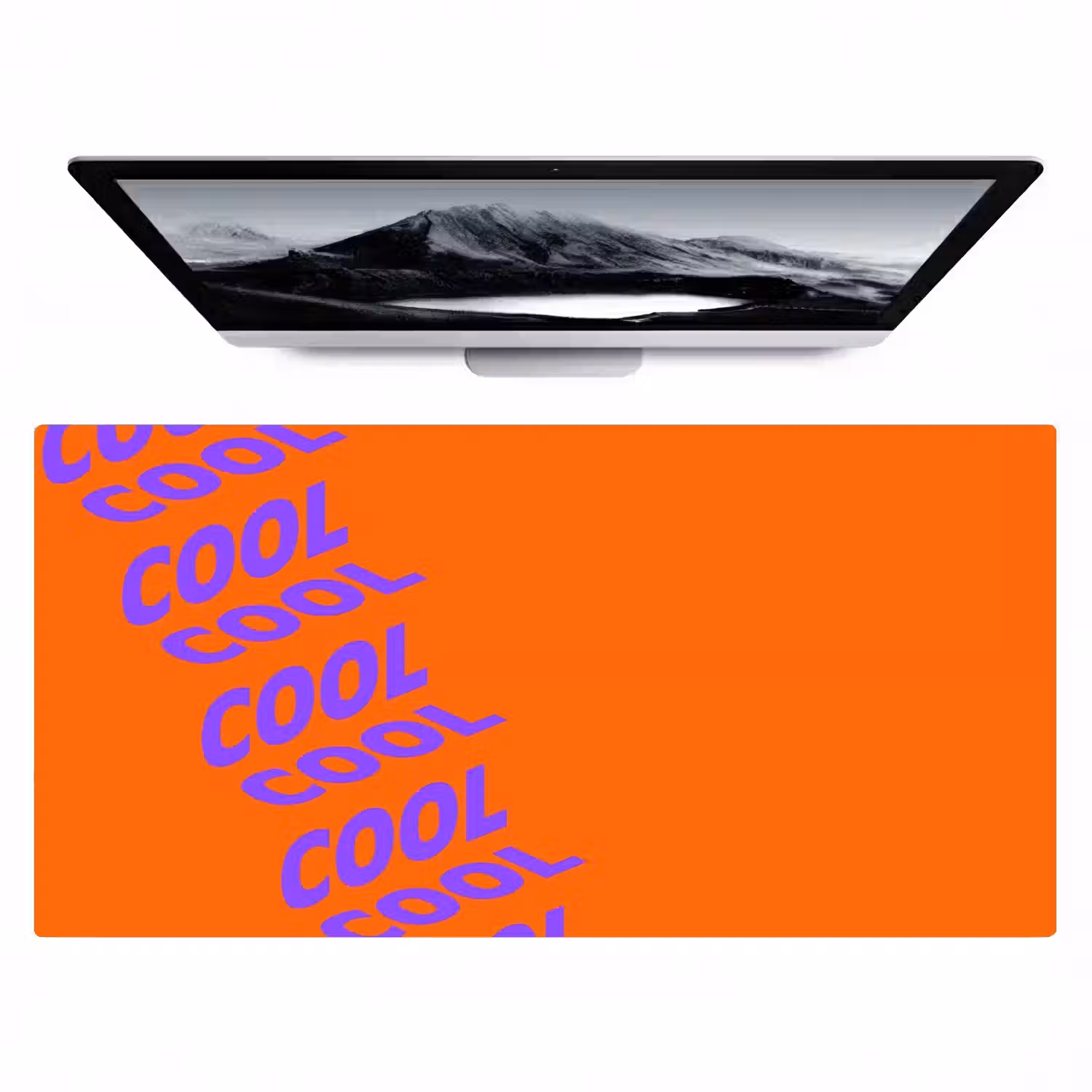 Cool - Paars - Oranje Muismat XXL klein -zzz3d