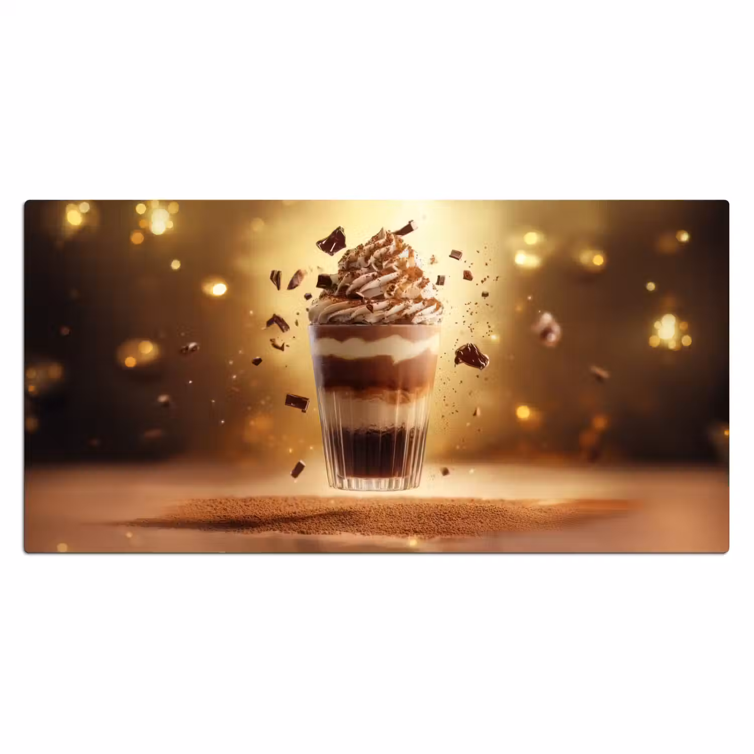 Dessert - Chocolade - Zoet - Eten Muismat XXL klein -3d_leeg