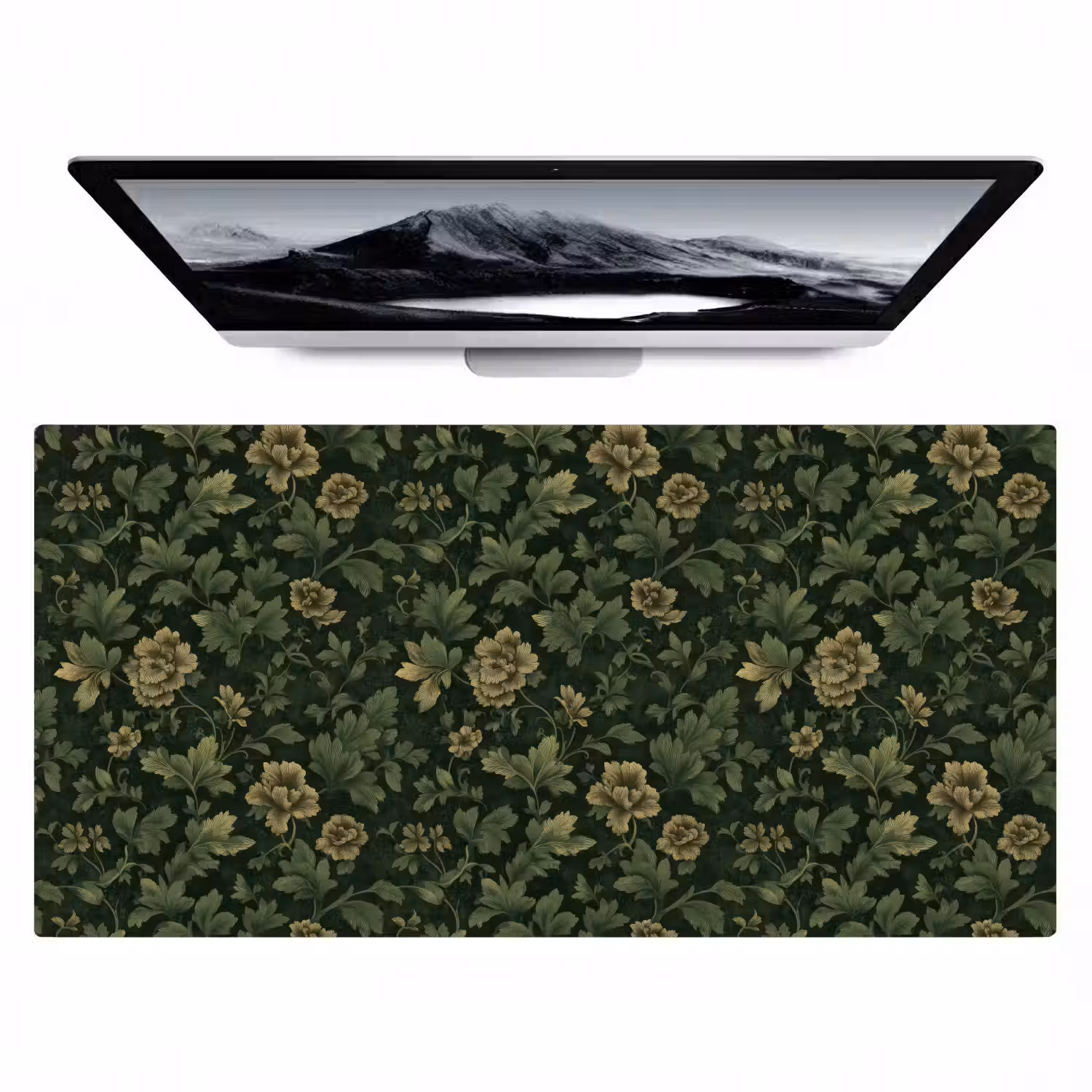 Donker - Groen - Goud - Botanisch Muismat XXL klein 681 -zzz3d