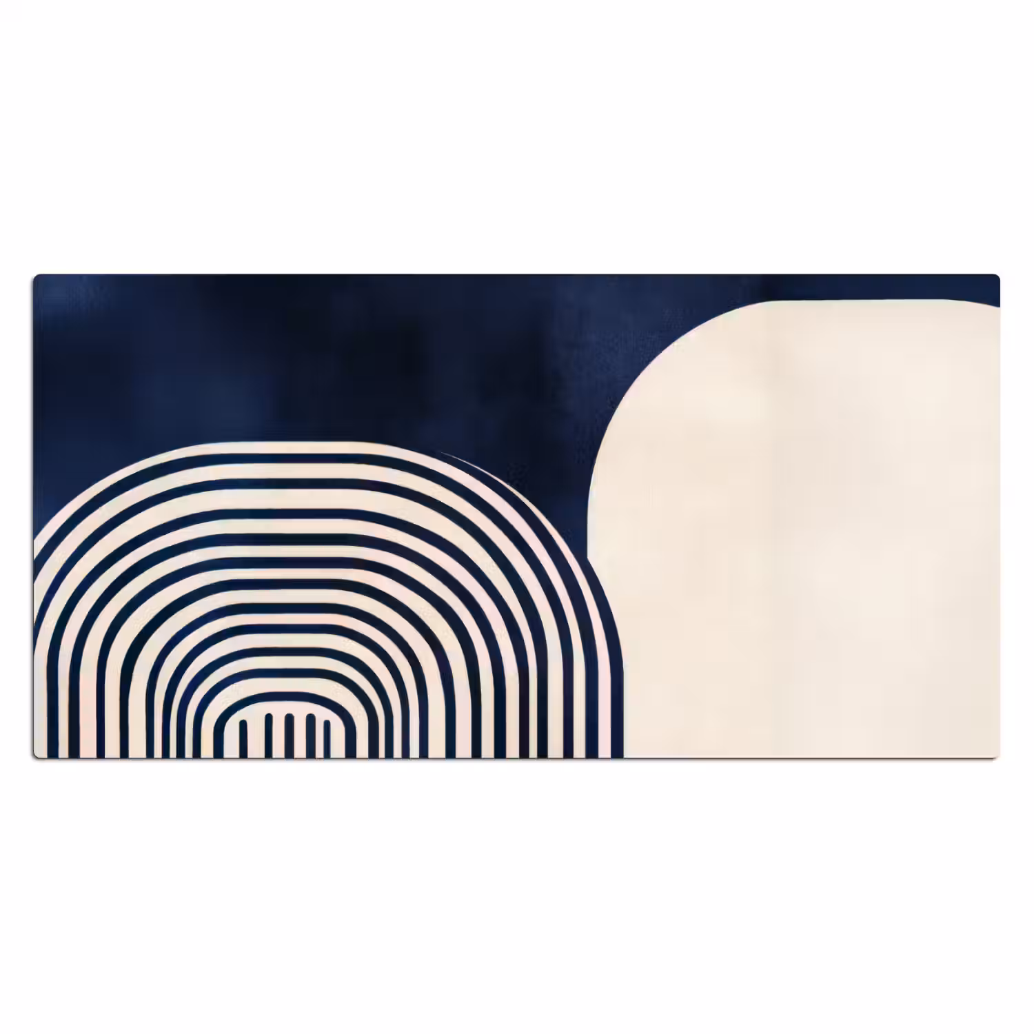 Donkerblauw - Abstract - Lijnen Muismat XXL klein -3d_leeg