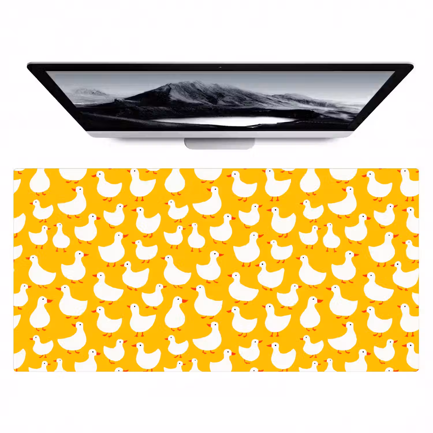 Eendjes - Patroon - Geel Muismat XXL klein 681 -zzz3d