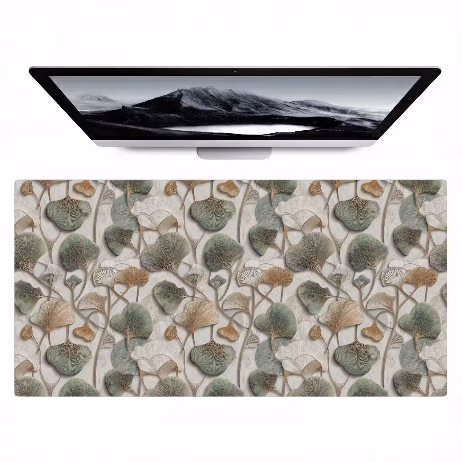 Elegant - Bladeren - Groen Muismat XXL klein 681 -zzz3d