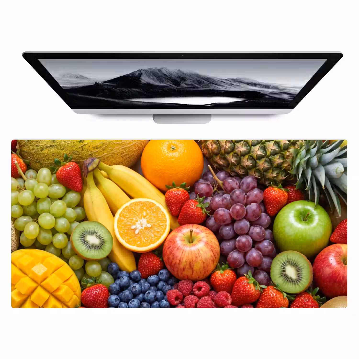 Eten - Fruit - Vers - Kleurrijk - Voeding Muismat XXL klein -zzz3d