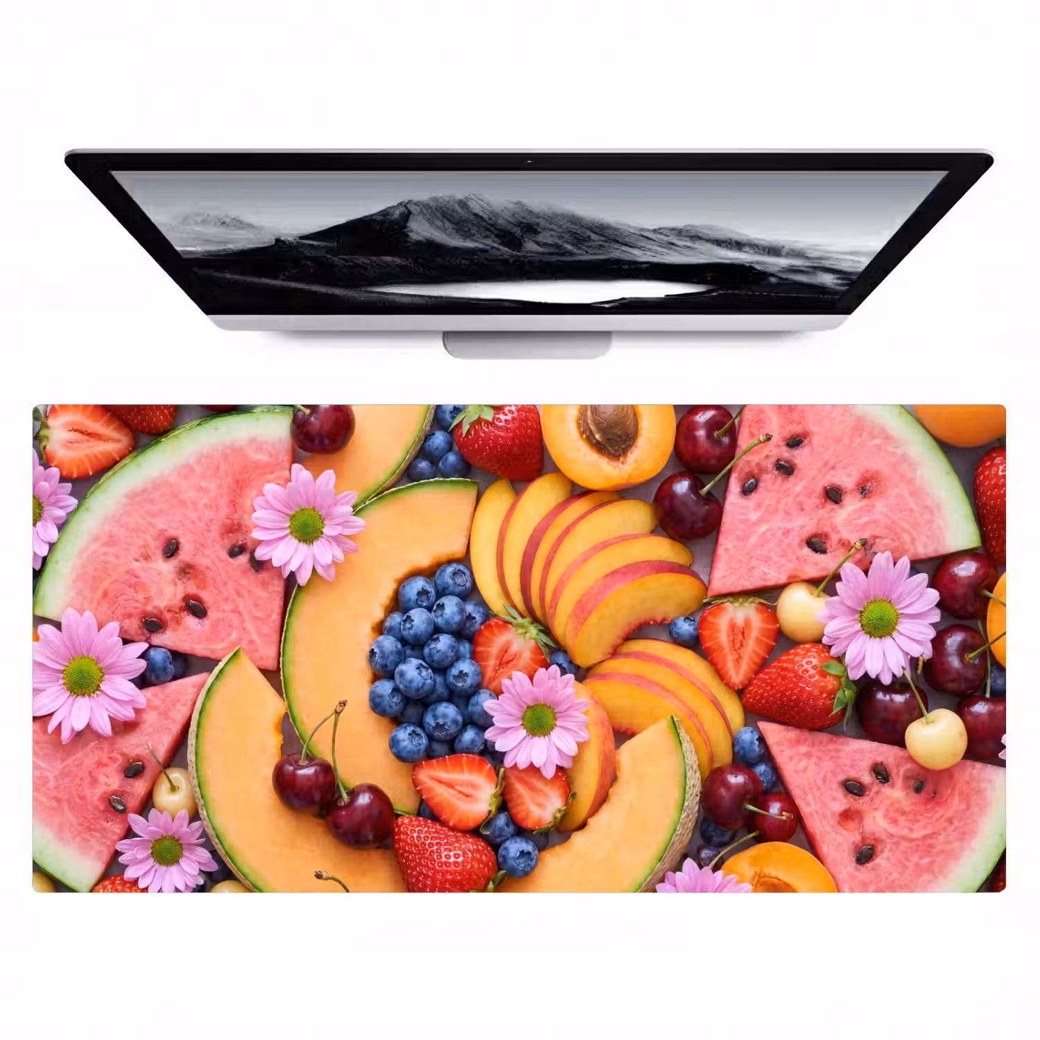 Eten - Fruit - Zomer - Kleurrijk Muismat XXL klein -zzz3d