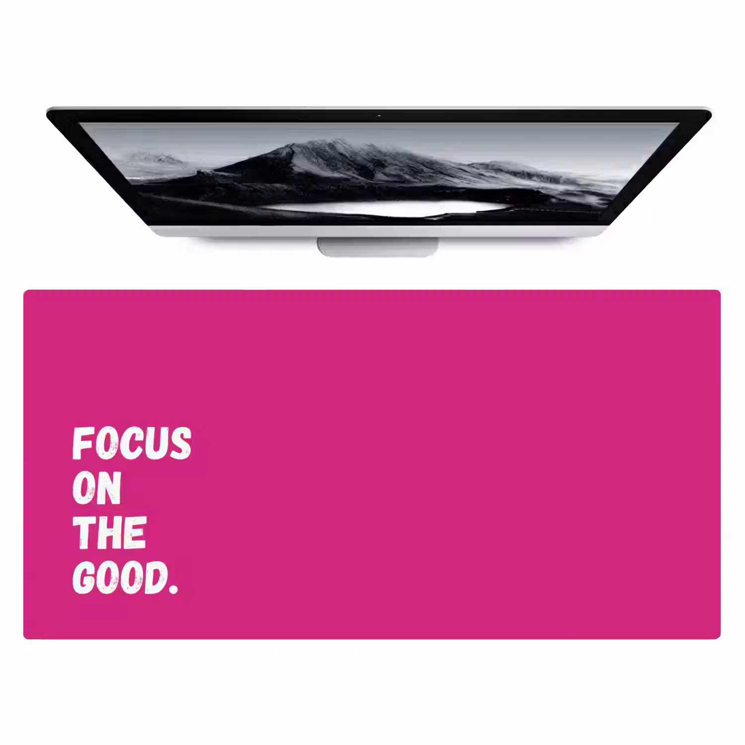 Focus on the good - Roze - Simple Muismat XXL klein -zzz3d