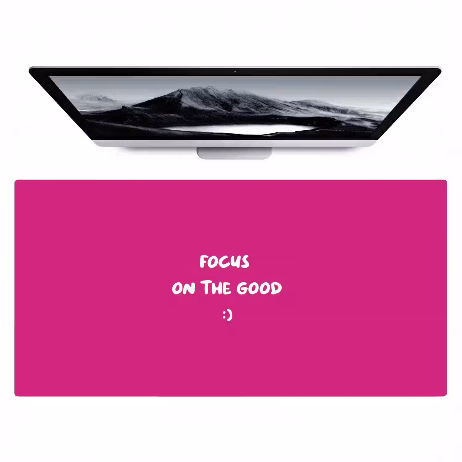 Focus - Smiley - Roze Muismat XXL klein -zzz3d