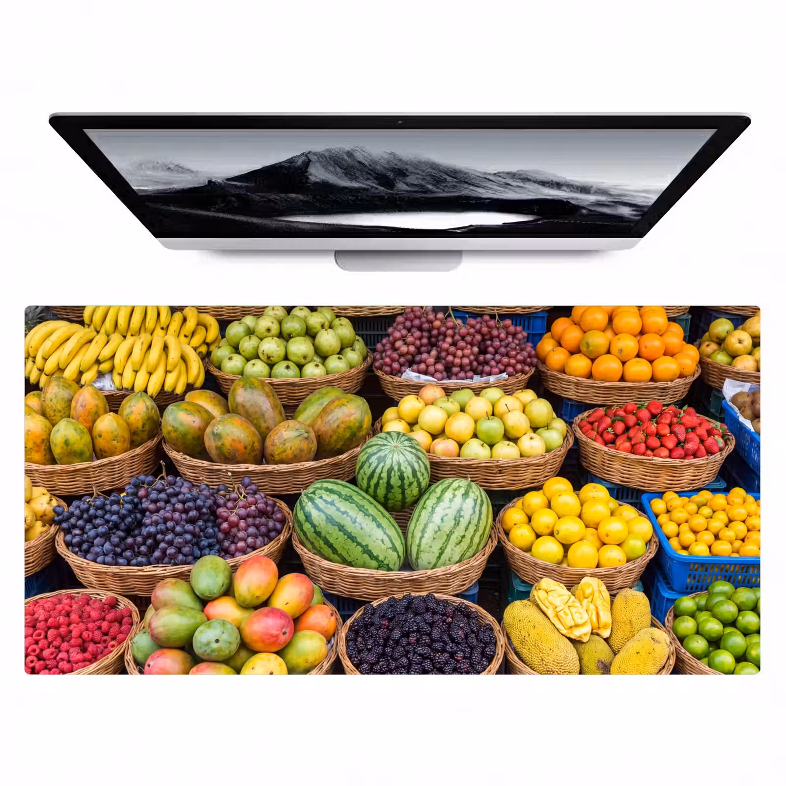 Bureau onderlegger - Fruit - Markt - Kleurrijk - Fruit - Markt - Kleurrijk Muismat XXL klein