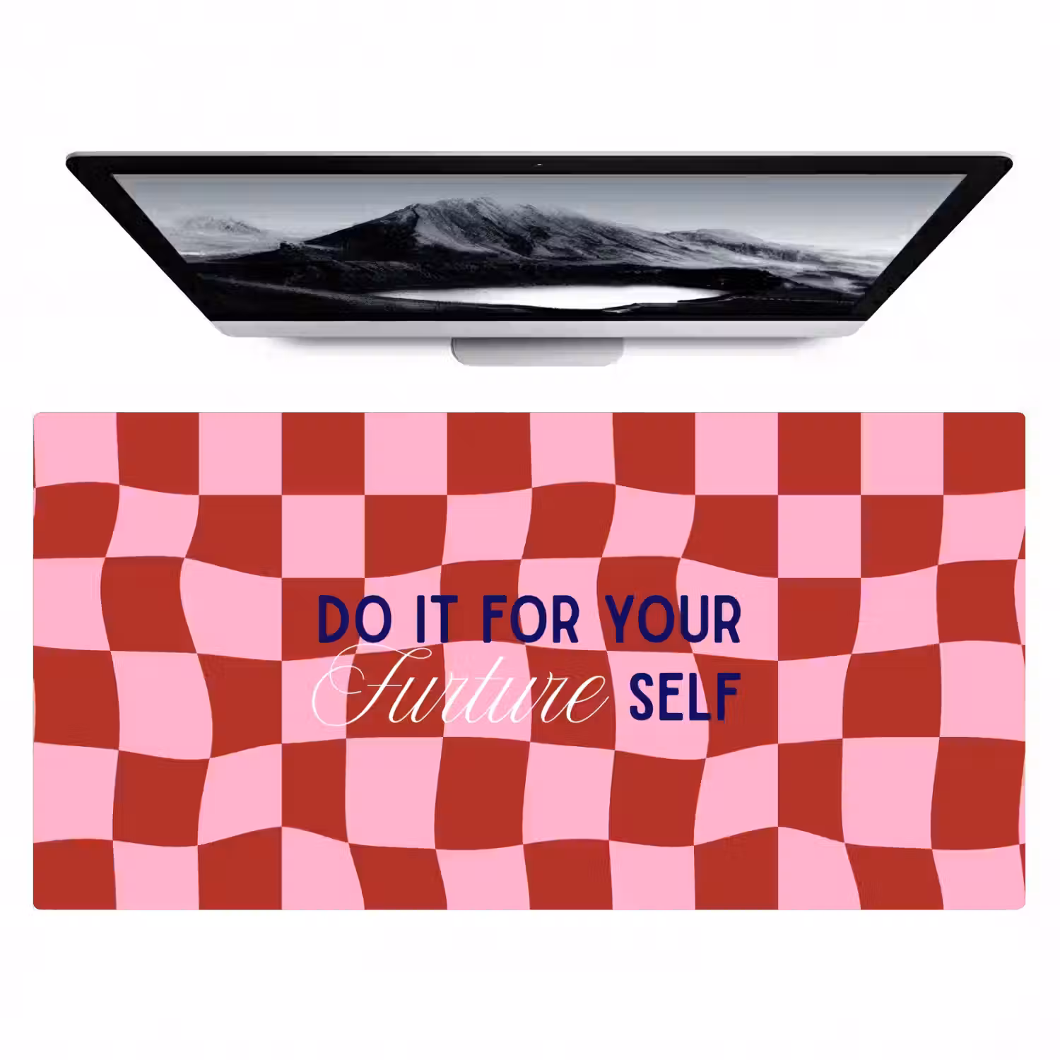 Furture - Geblokt - Rood Muismat XXL klein -zzz3d