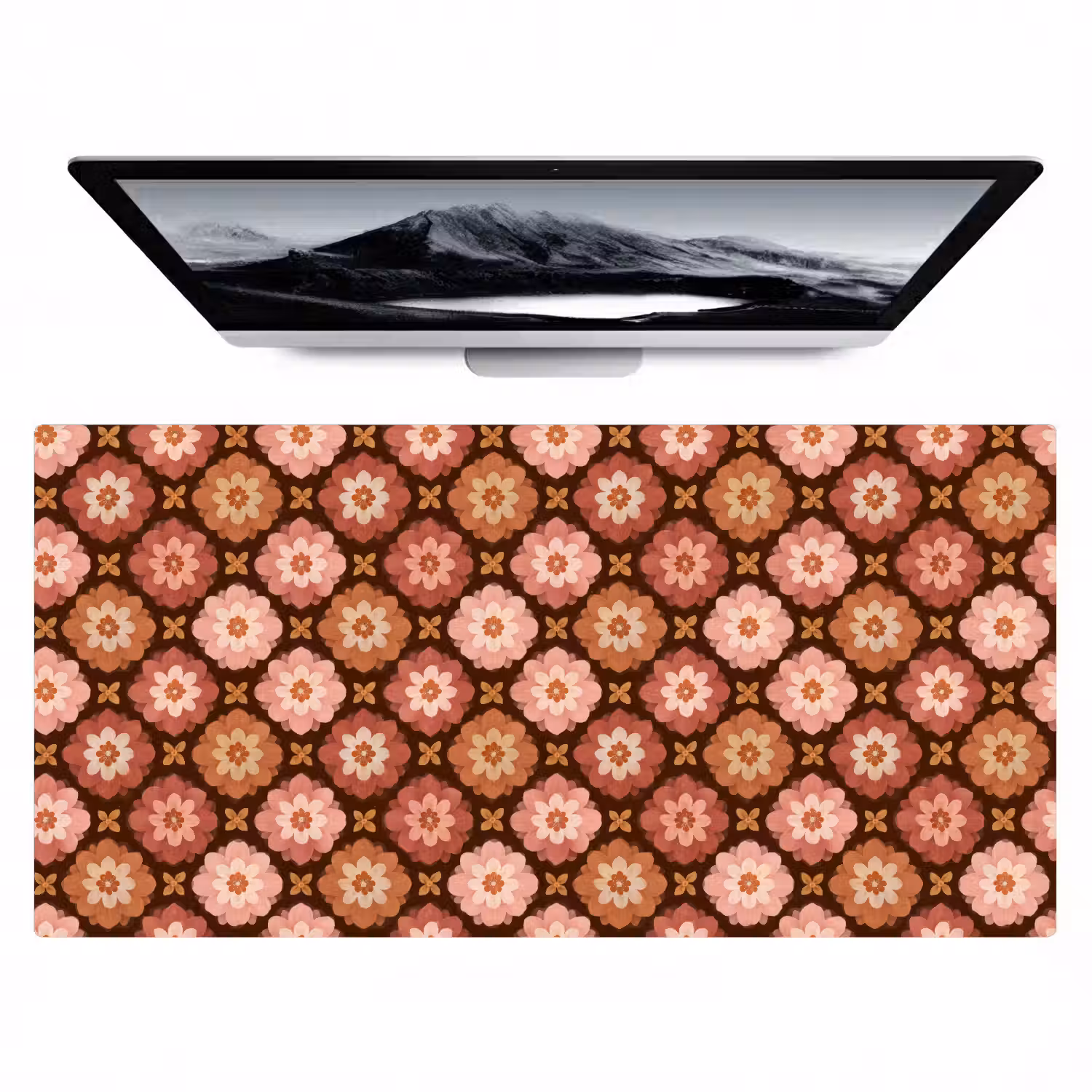 Geometrisch - Bloemen - Kleurrijk Muismat XXL klein 681 -zzz3d