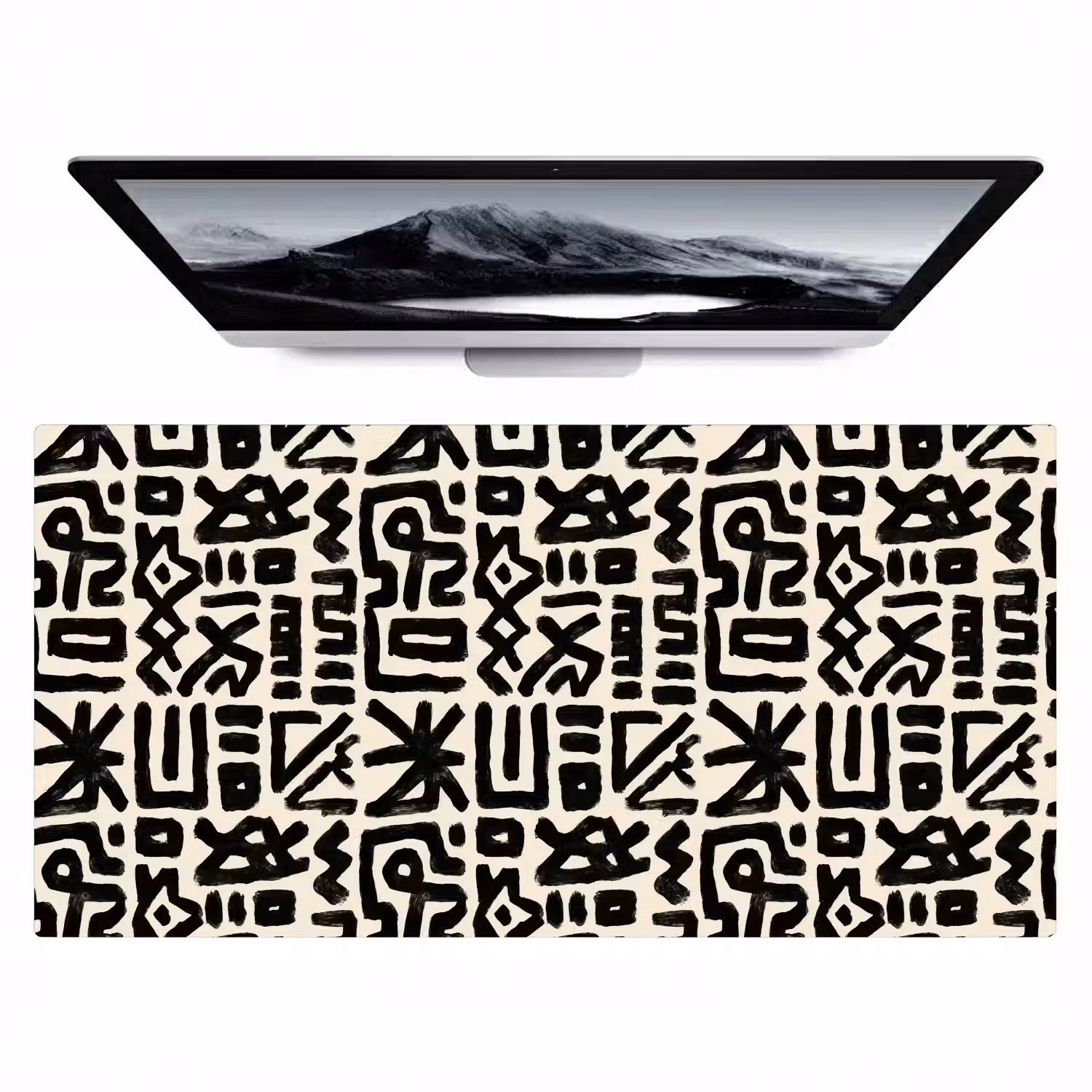 Geometrisch - Figuren - Zwart Muismat XXL klein 681 -zzz3d