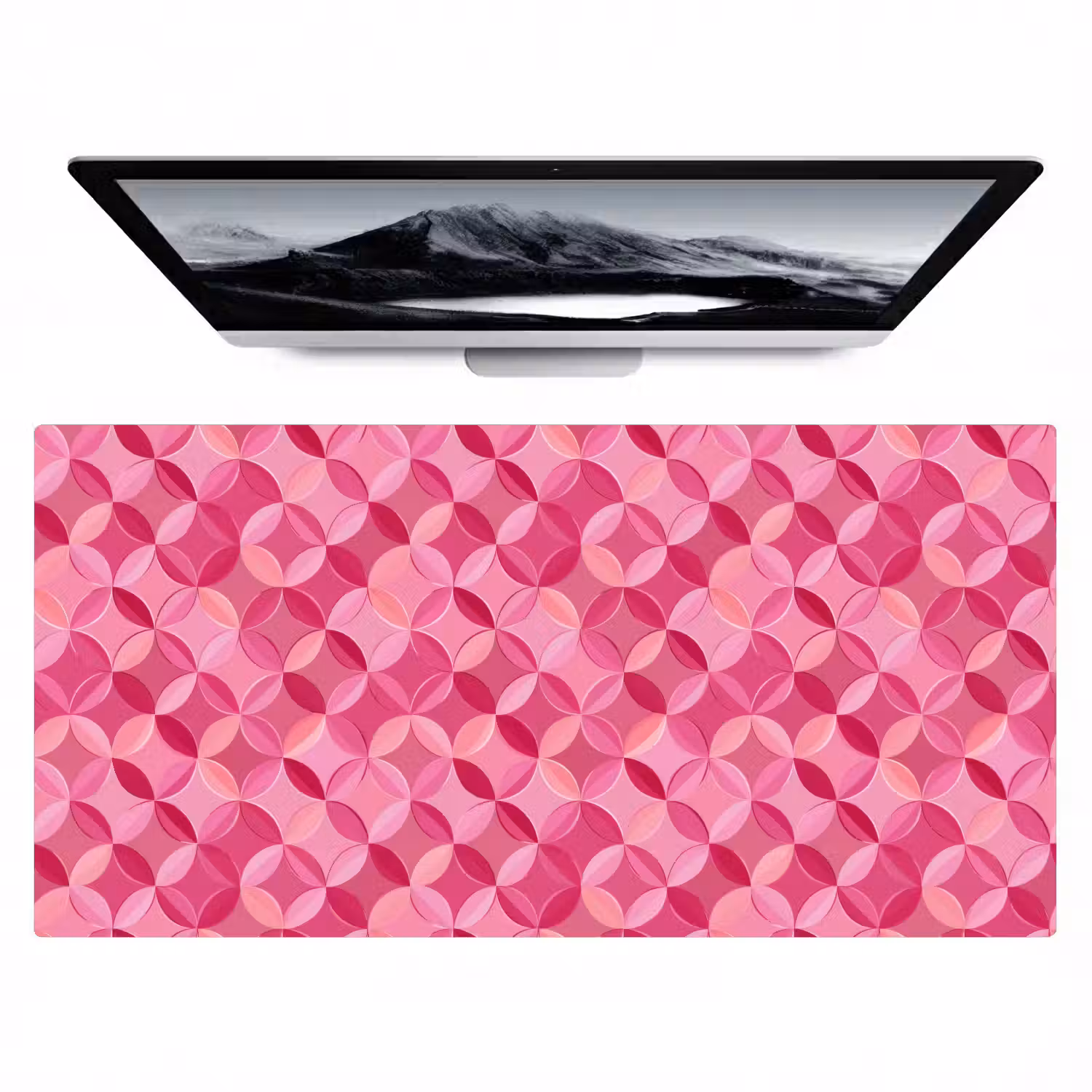 Geometrisch - Mozaïek - Modern - Roze Muismat XXL klein 681 -zzz3d