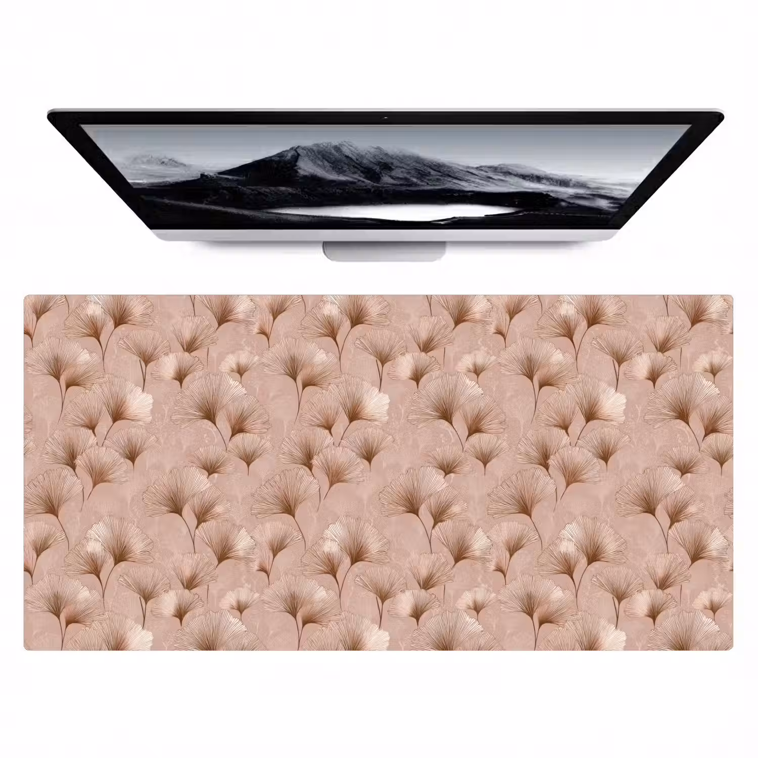 Ginkgo - Patroon - Roze Muismat XXL klein 681 -zzz3d