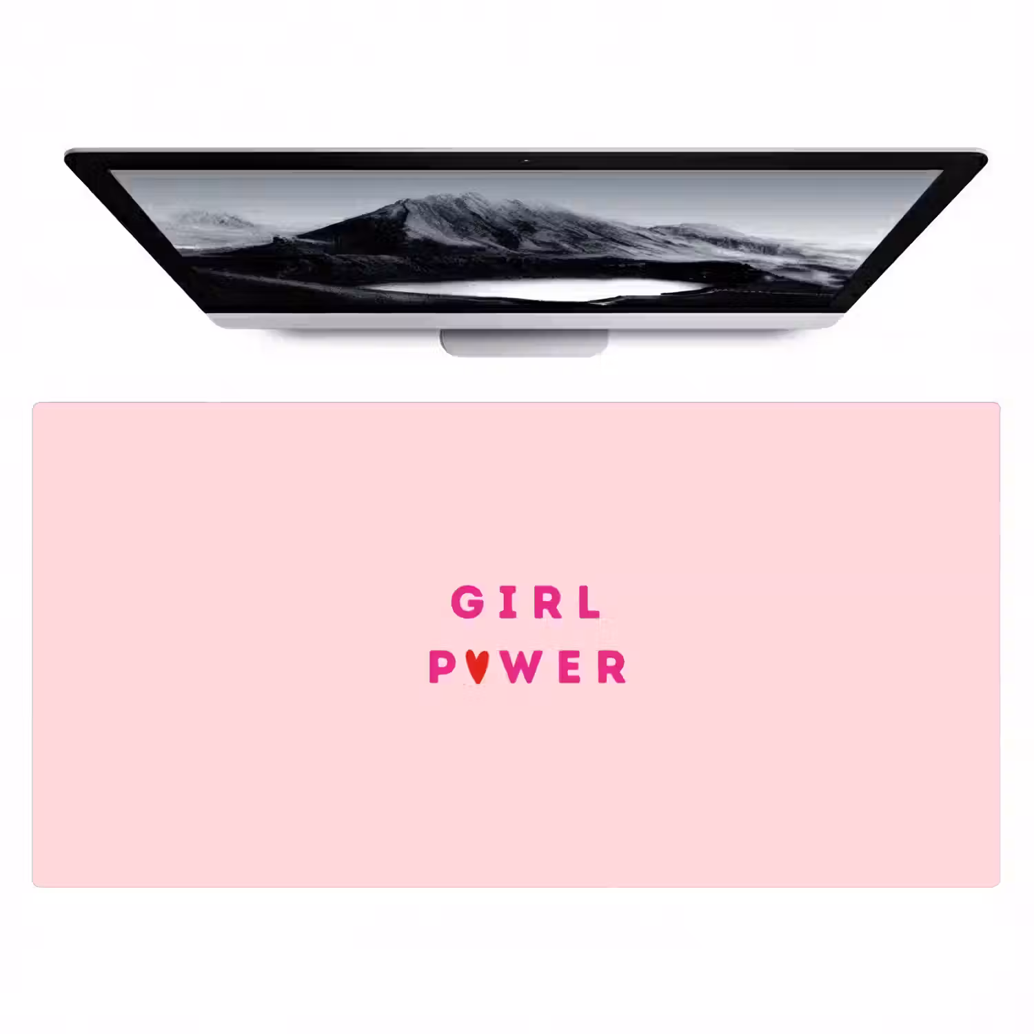 Girl power - Roze - Hartje Muismat XXL klein -zzz3d