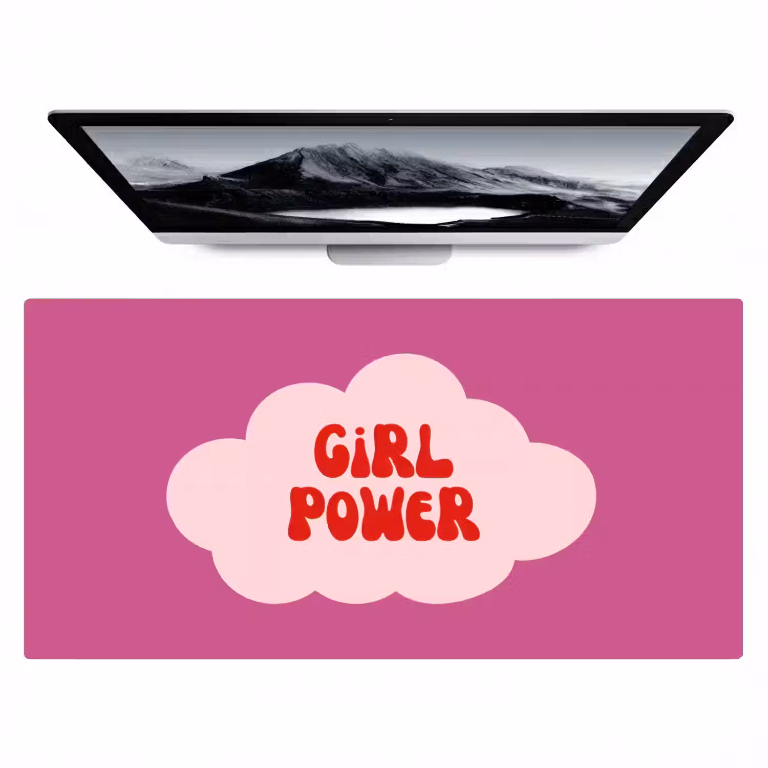 Girl power - Wolk - Roze Muismat XXL klein -zzz3d