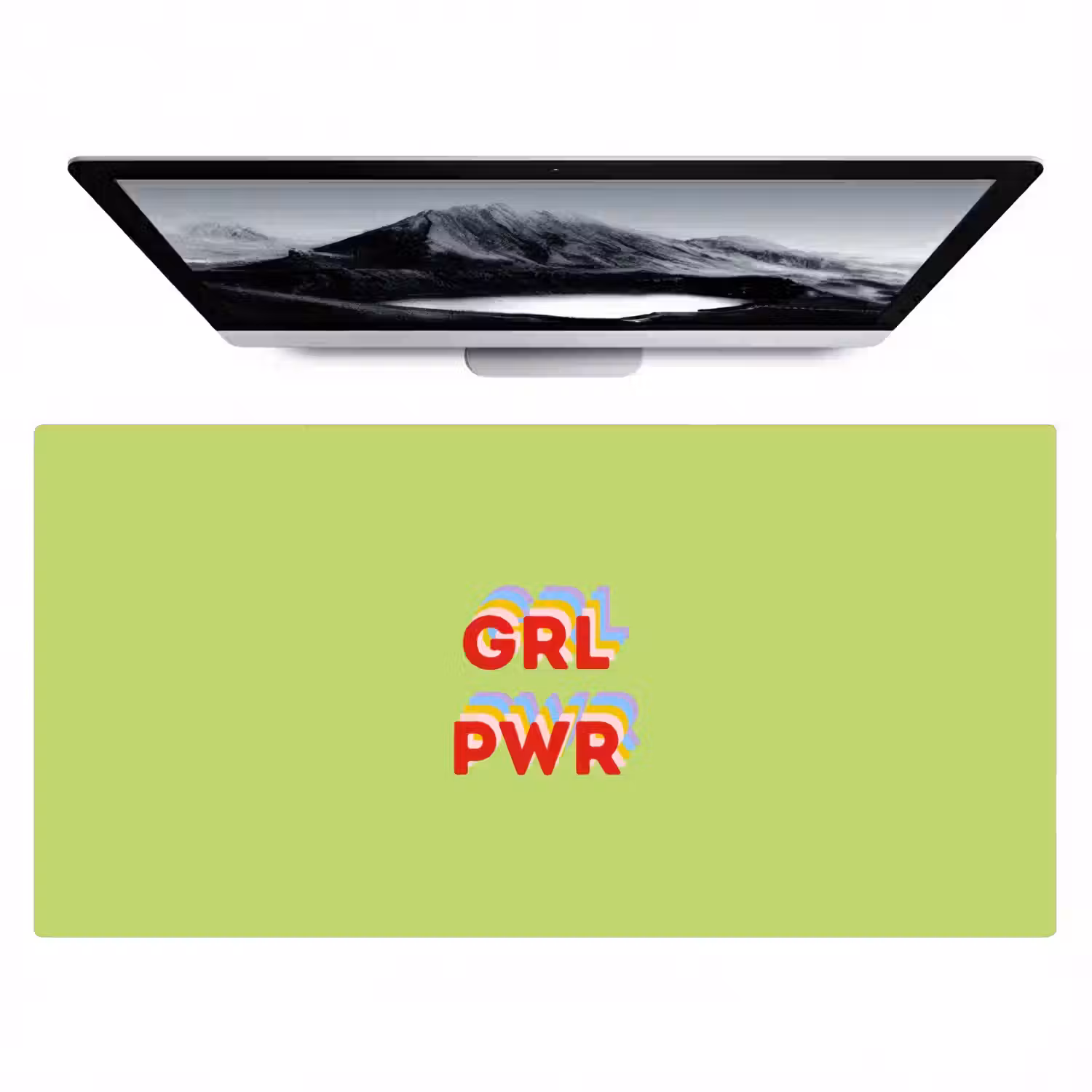 Grl pwr - Groen - Rood - 3D Muismat XXL klein -zzz3d