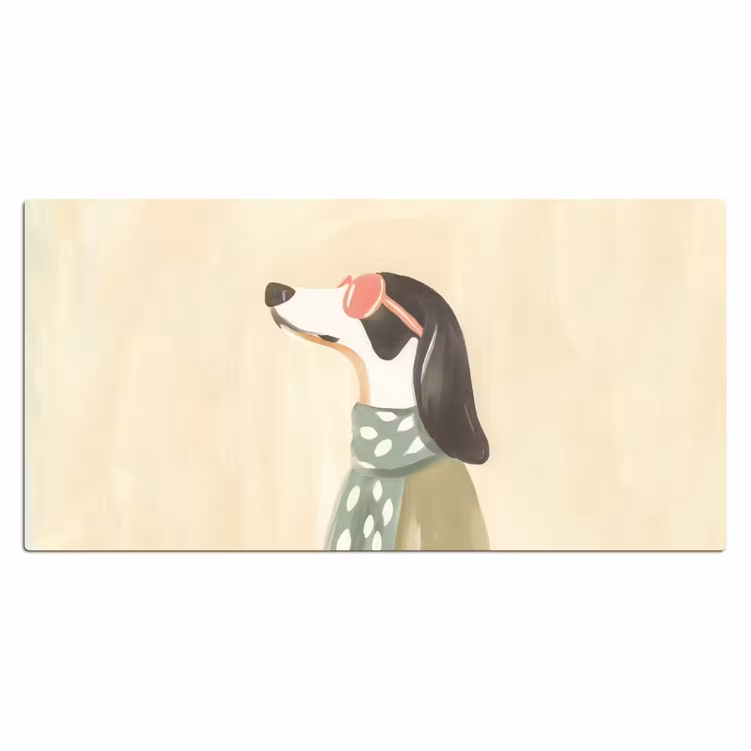 Hond - Zonnebril - Sjaal Muismat XXL klein -3d_leeg