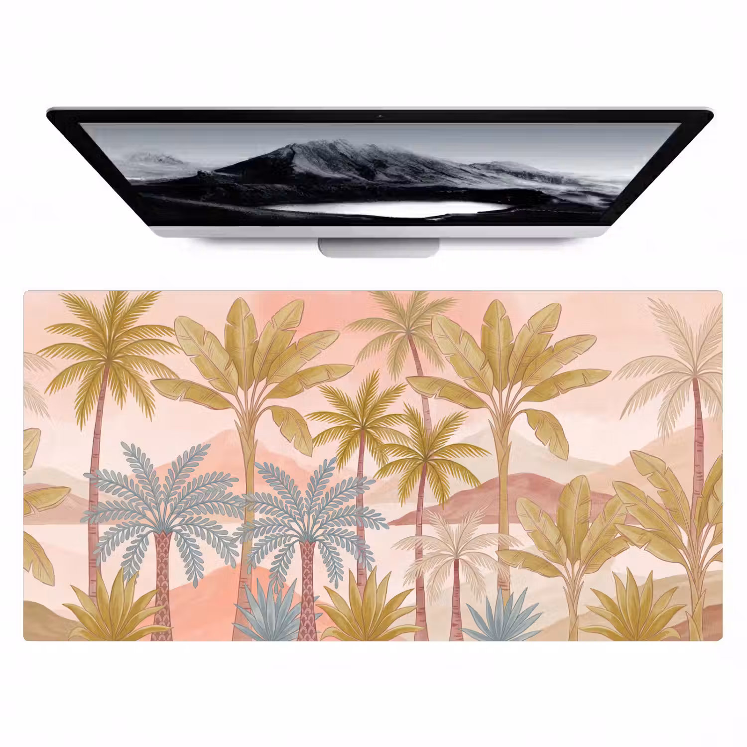 Illustratie - Palmbomen - Kleurrijk Muismat XXL klein -zzz3d