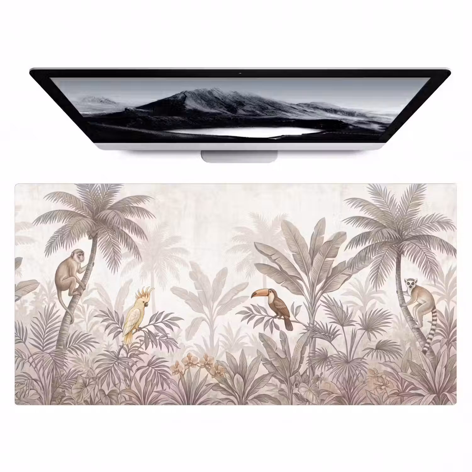 Jungle - Dieren - Palmbomen Muismat XXL klein -zzz3d