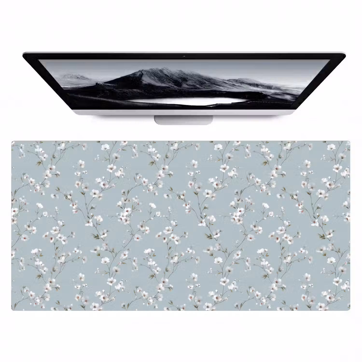 Klassiek - Bloemen - Blauw Muismat XXL klein 681 -zzz3d