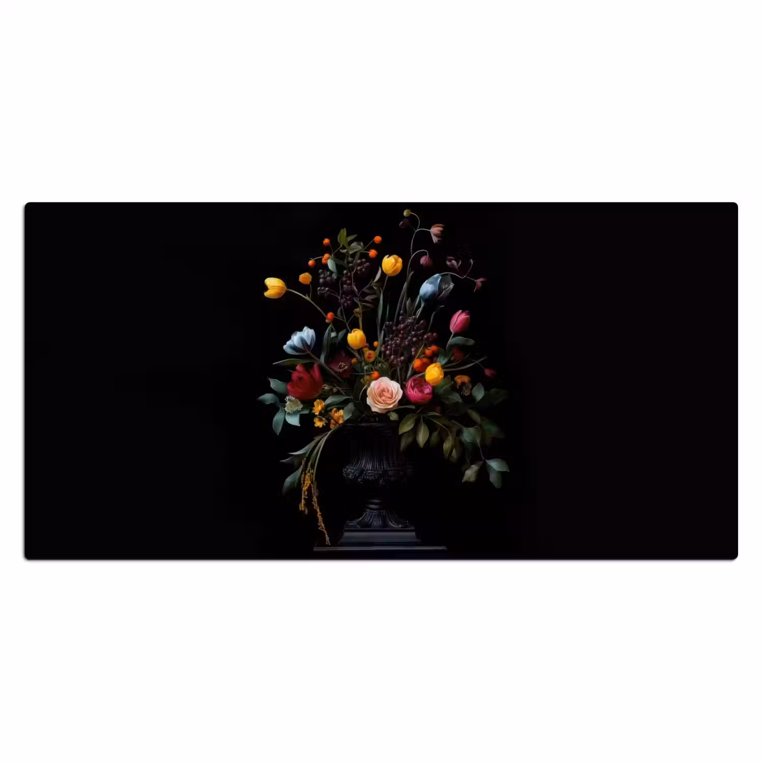 Klassiek - Vaas - Boeket - Bloemen Muismat XXL klein -3d_leeg