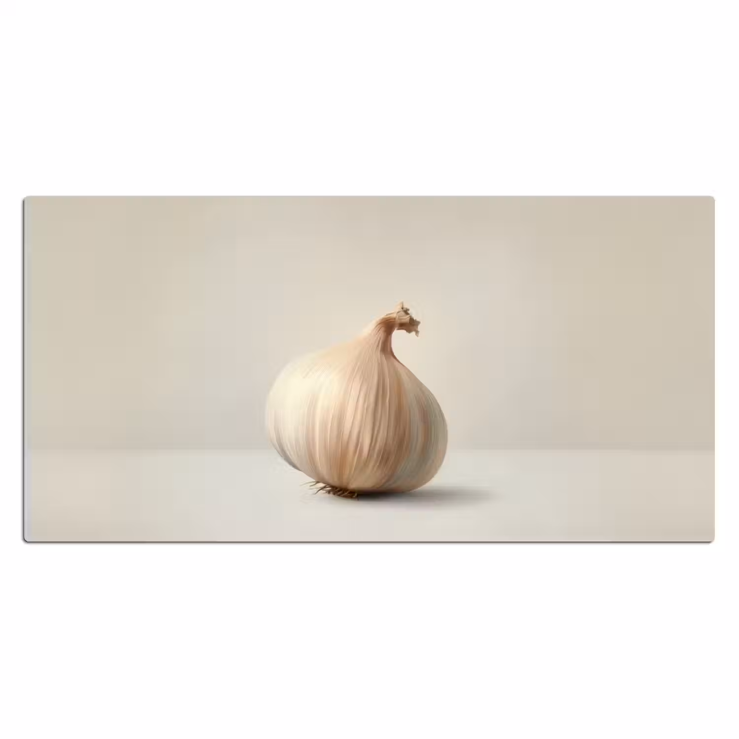 Knoflook - Natuurlijk - Beige Muismat XXL klein -3d_leeg