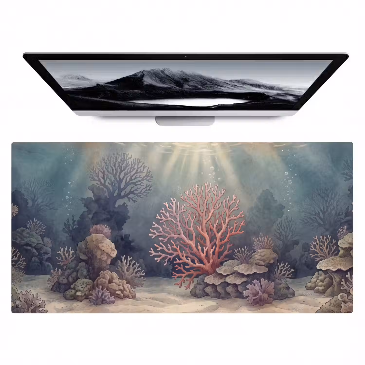 Koraal - Onderwater - Natuur - Roze Muismat XXL klein -zzz3d