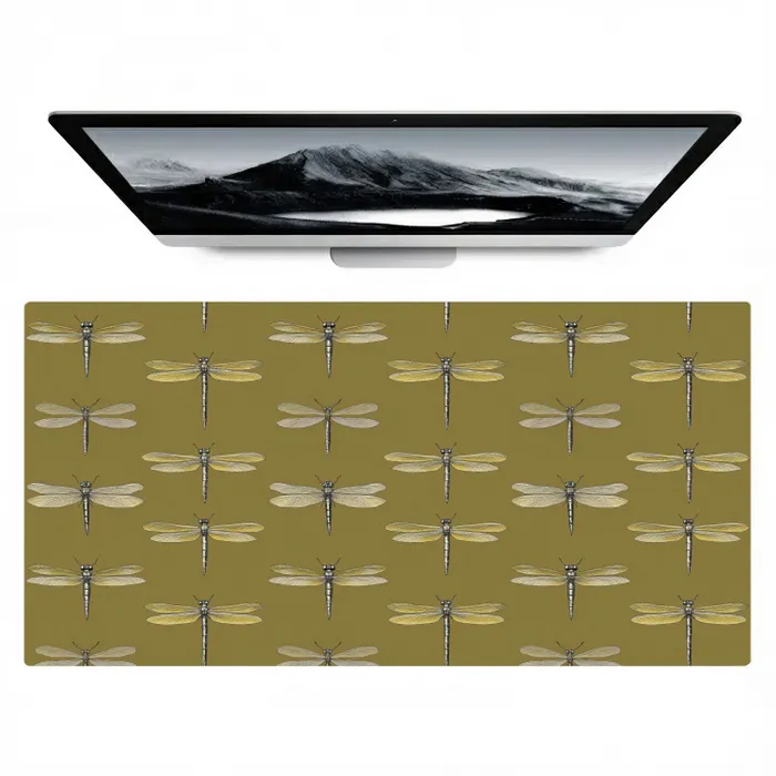 Libellen - Patroon - Groen Muismat XXL klein 681 -zzz3d