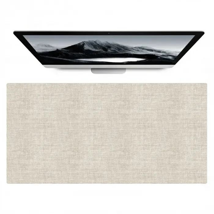 Linnen - Textuur - Beige Muismat XXL klein 681 -zzz3d