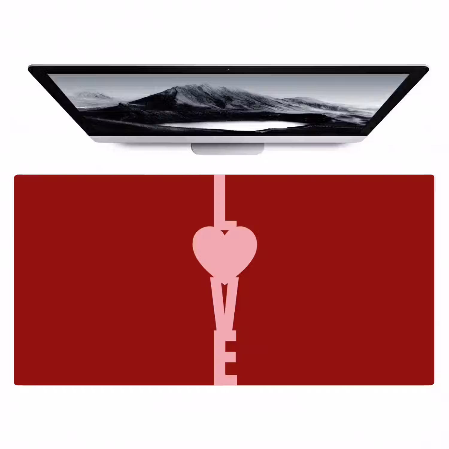 Love - Hart - Rood Muismat XXL klein -zzz3d