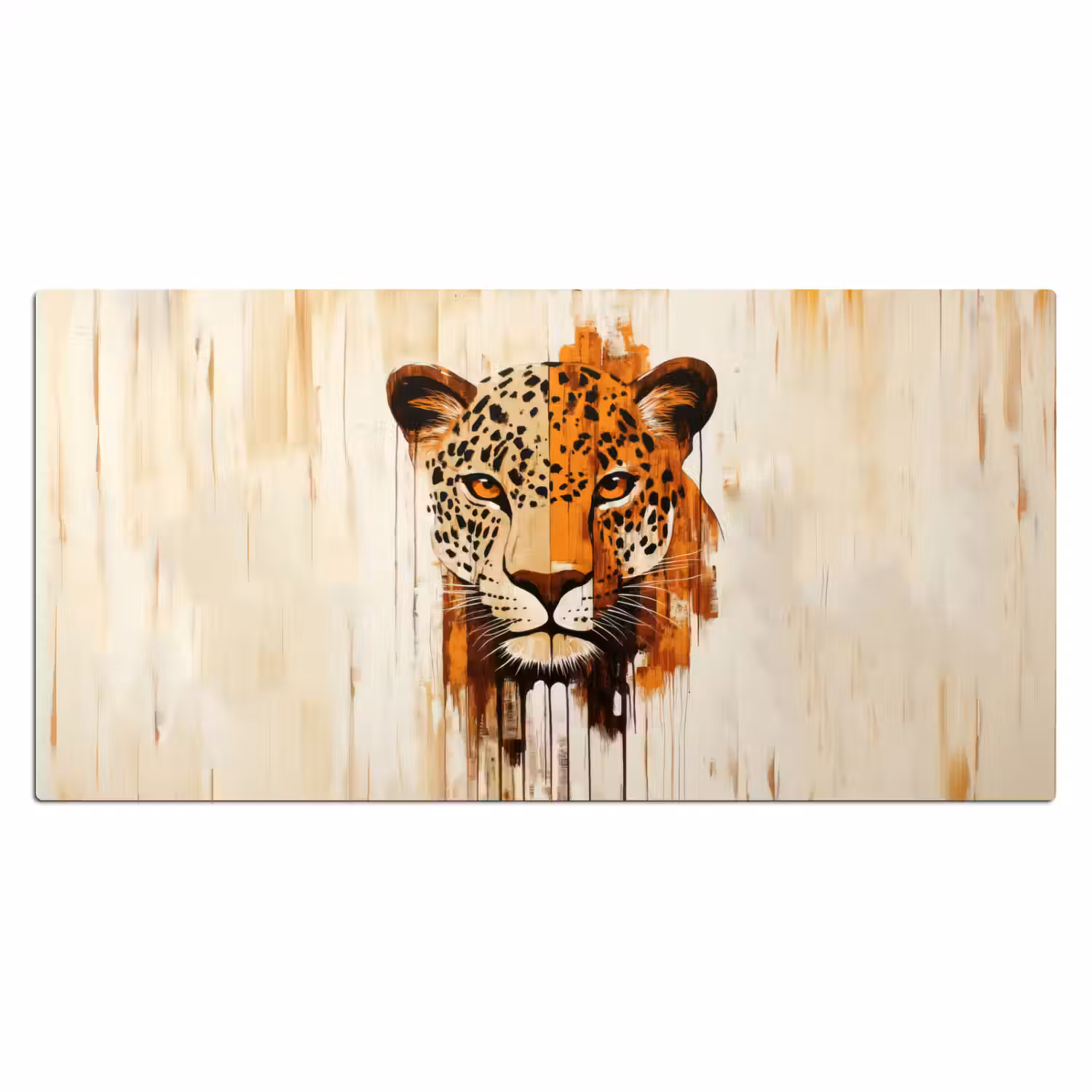 Luipaard - Symmetrisch - Strepen Muismat XXL klein -3d_leeg