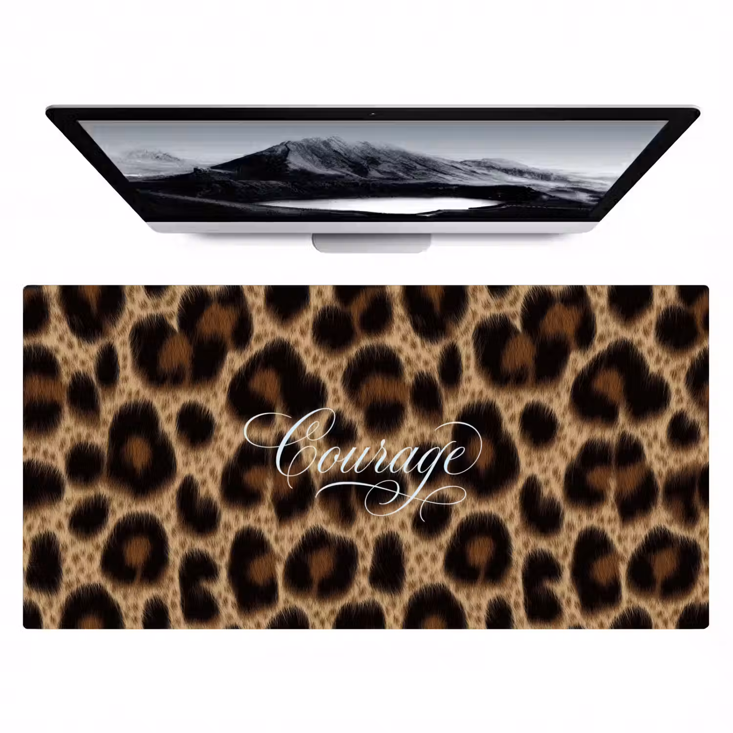 Luipaardprint - Bruin - Courage - Sierlijk Muismat XXL klein -zzz3d