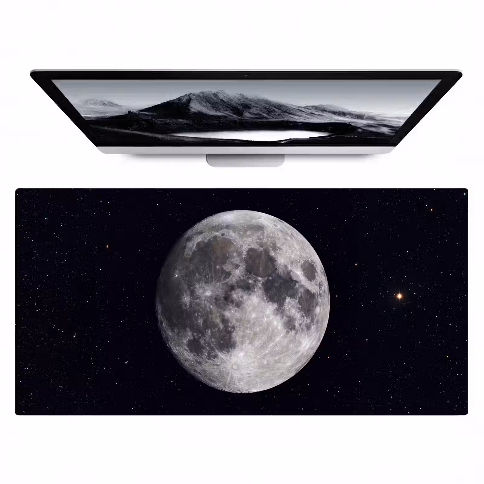 Bureau onderlegger - Maan - Sterren - Ruimte - Maan - Sterren - Ruimte Muismat XXL klein