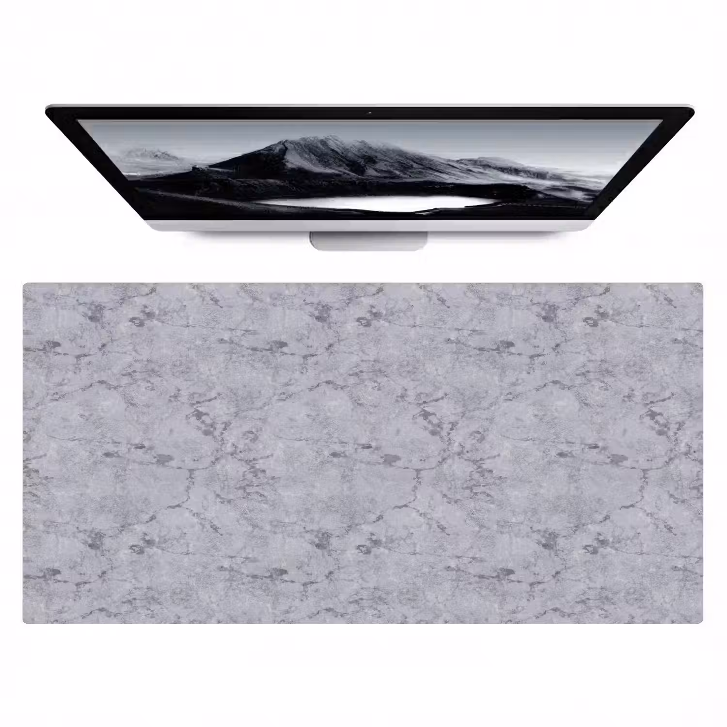 Marmerplaat - Patroon - Grijs Muismat XXL klein 681 -zzz3d