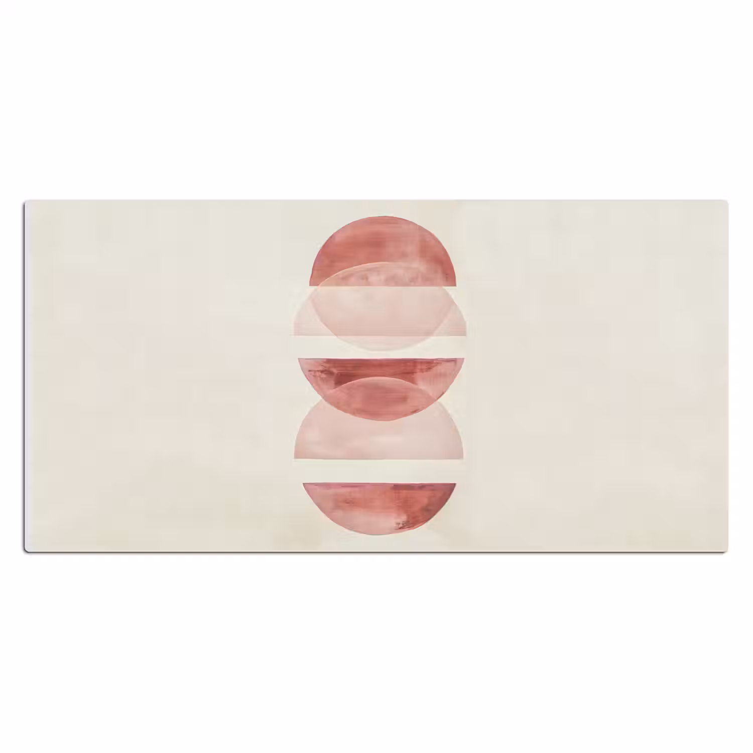 Minimalistisch - Cirkels - Roze Muismat XXL klein -3d_leeg