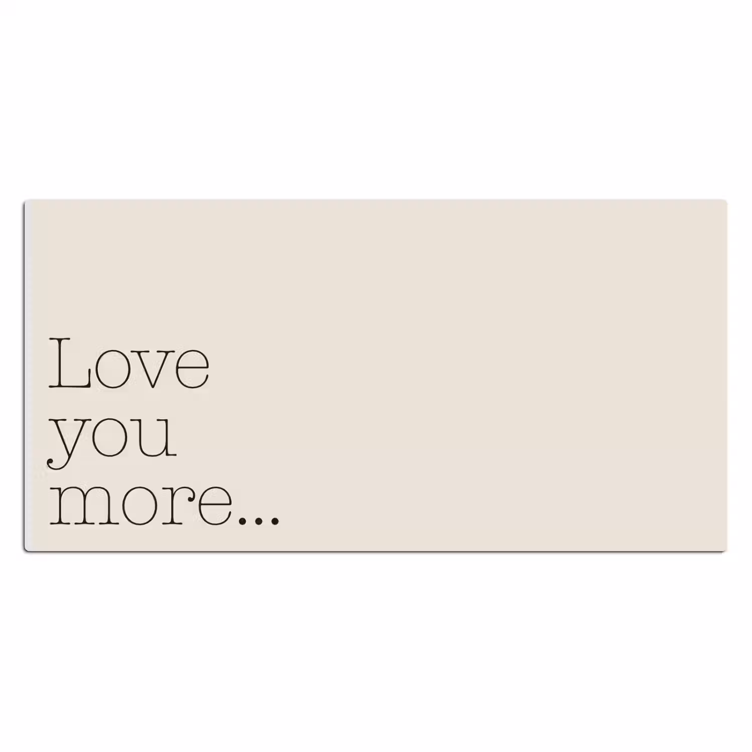 Minimalistisch - Love - Beige Muismat XXL klein -3d_leeg