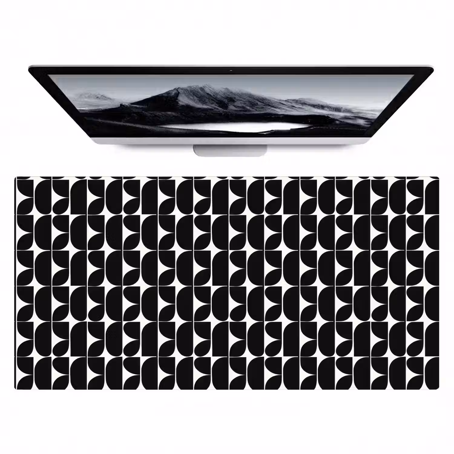 Modern - Geometrisch - Zwart Muismat XXL klein 681 -zzz3d