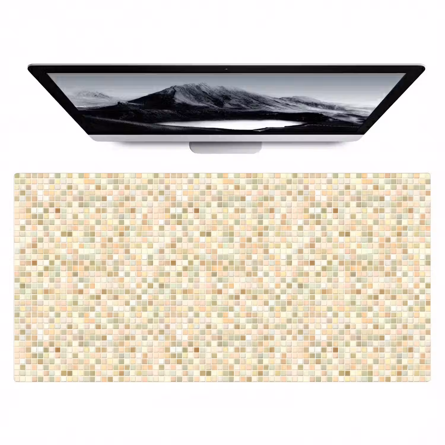 Mozaïek - Patroon - Beige Muismat XXL klein 681 -zzz3d