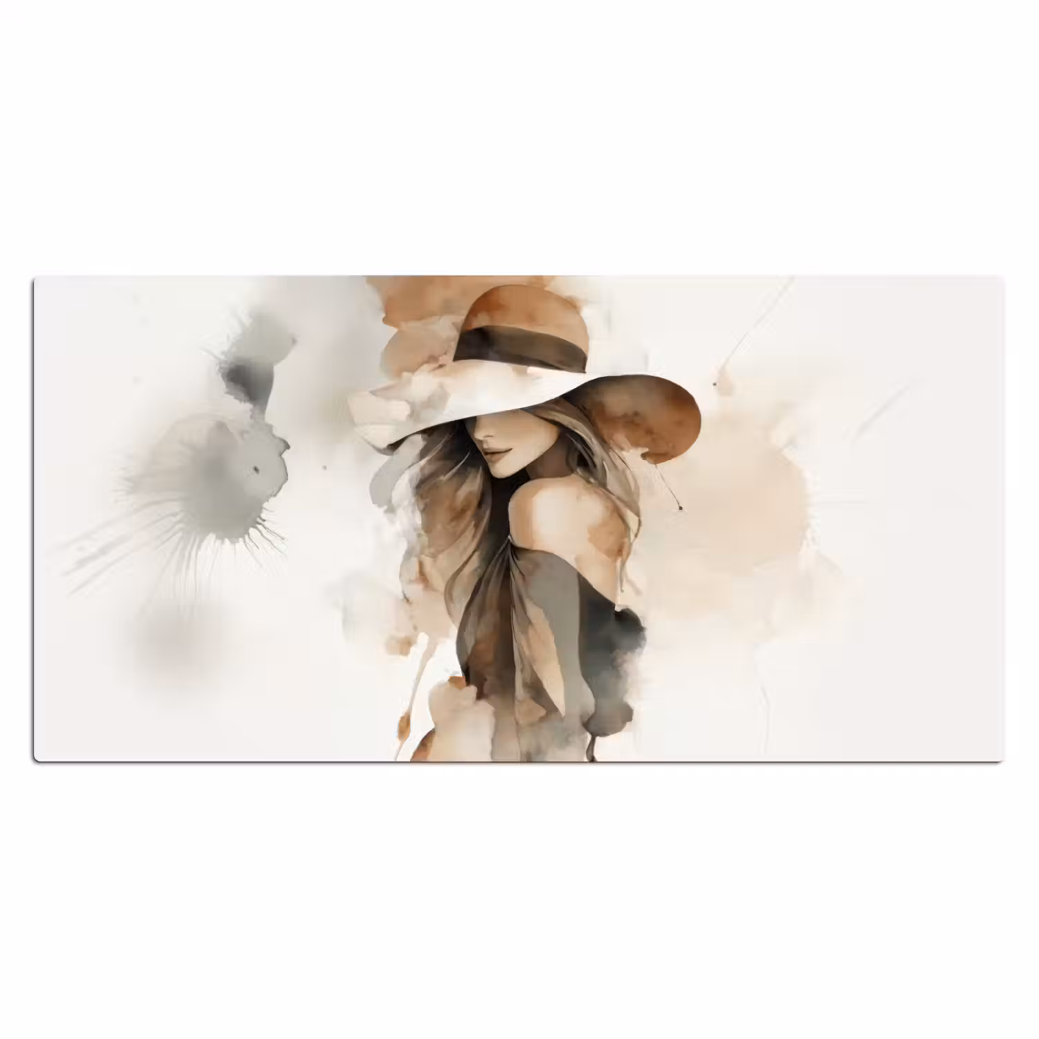 Mysterieus - Vrouw - Sepia Muismat XXL klein -3d_leeg