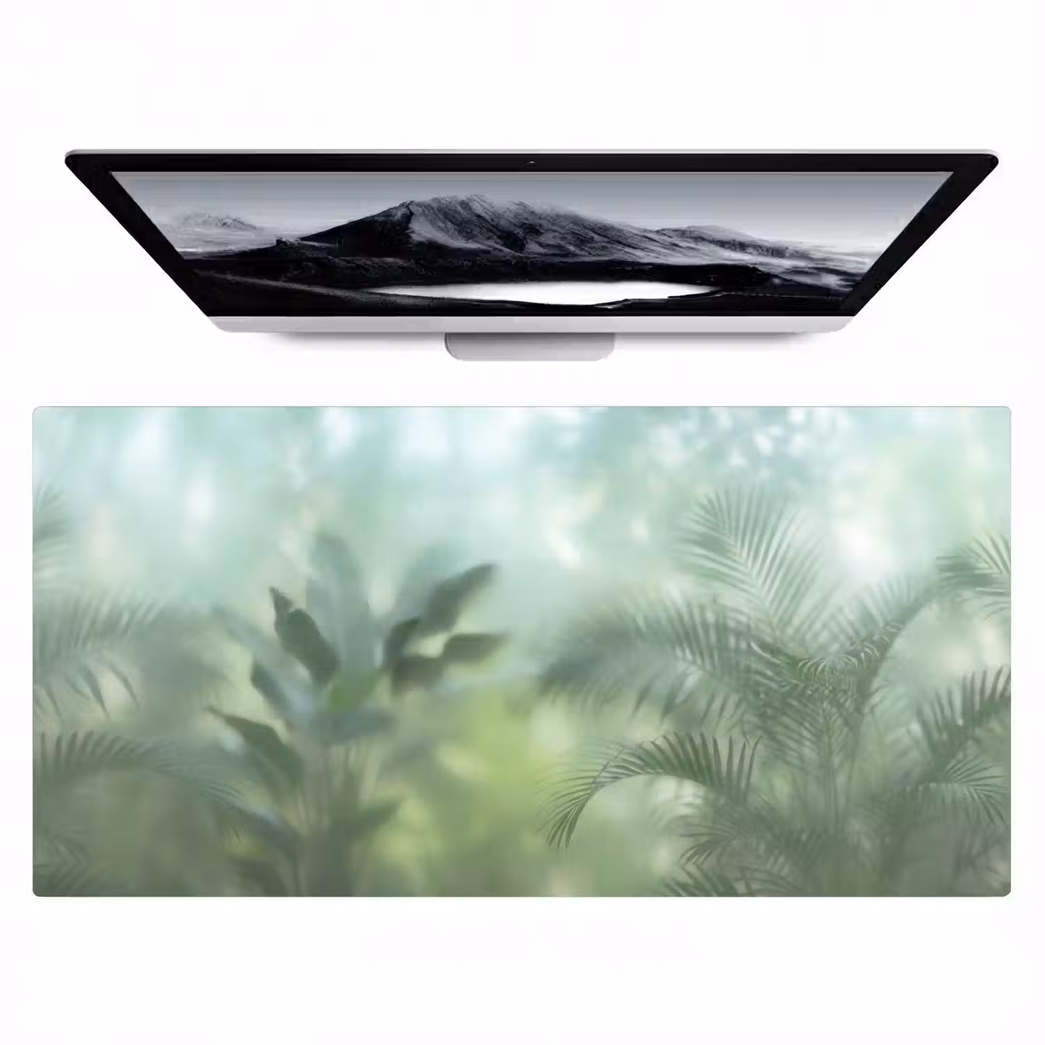 Natuur - Vervaagd - Groen - Abstract - Modern Muismat XXL klein -zzz3d