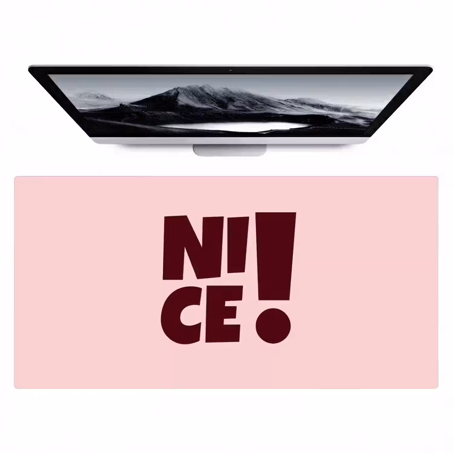 Nice - Uitroepteken - Roze Muismat XXL klein -zzz3d