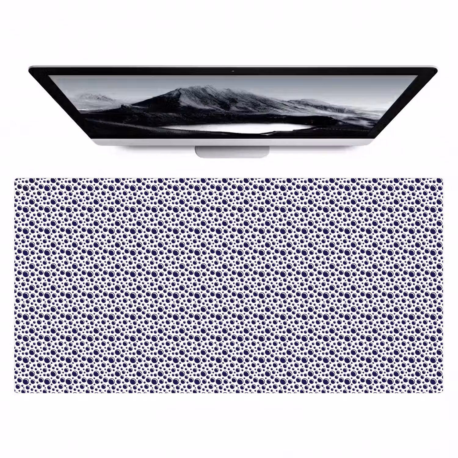Oceaan - Bubbel - Blauw - Wit Muismat XXL klein 681 -zzz3d