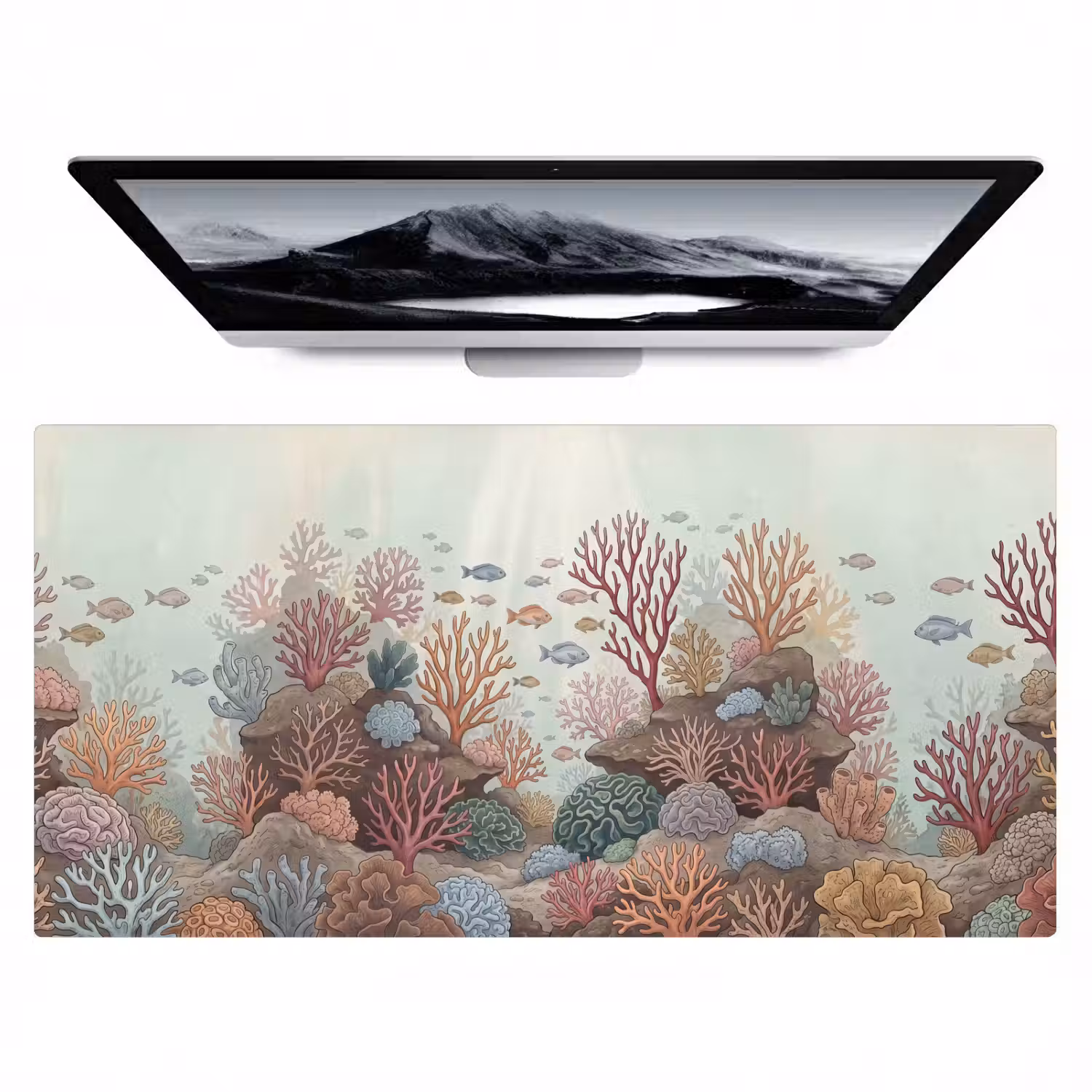 Onderwater - Koraal - Vis - Natuur Muismat XXL klein -zzz3d