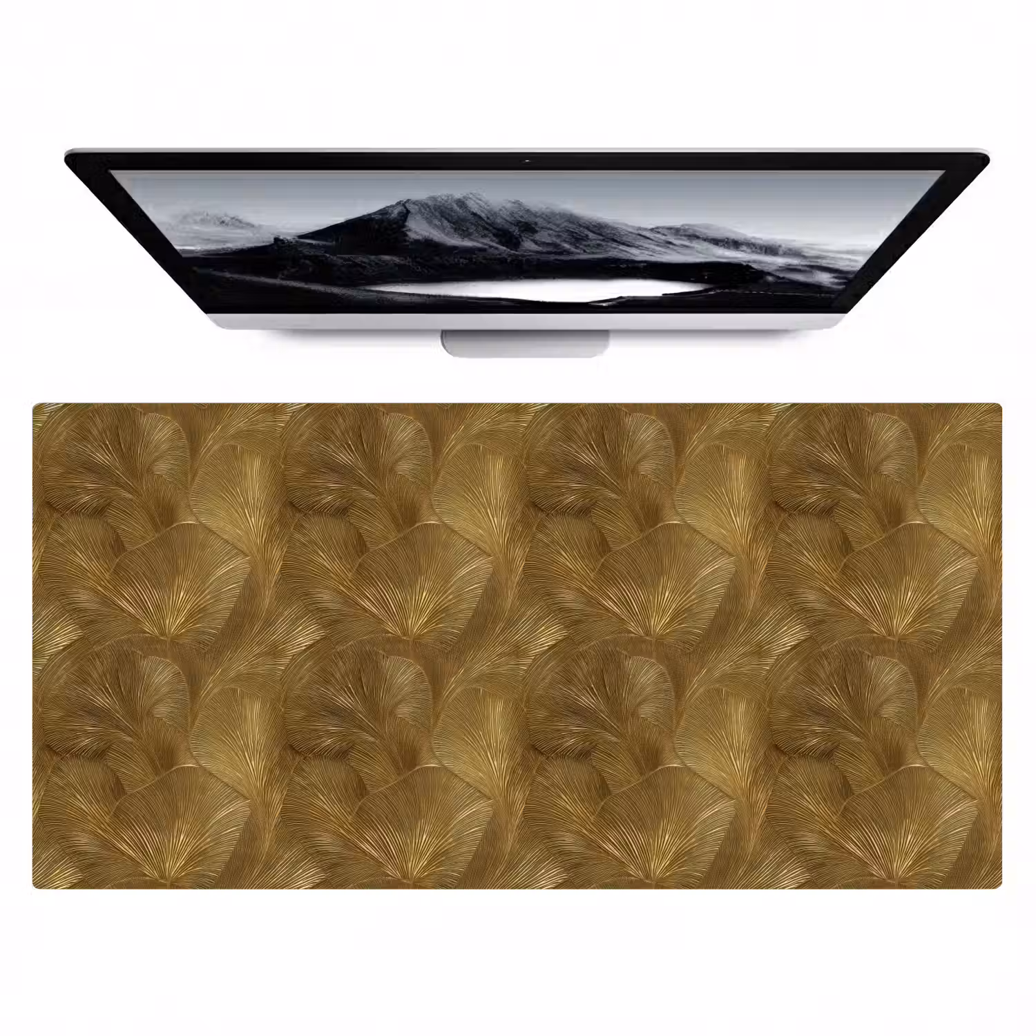 Organisch - Lijnen - Goud Muismat XXL klein 681 -zzz3d