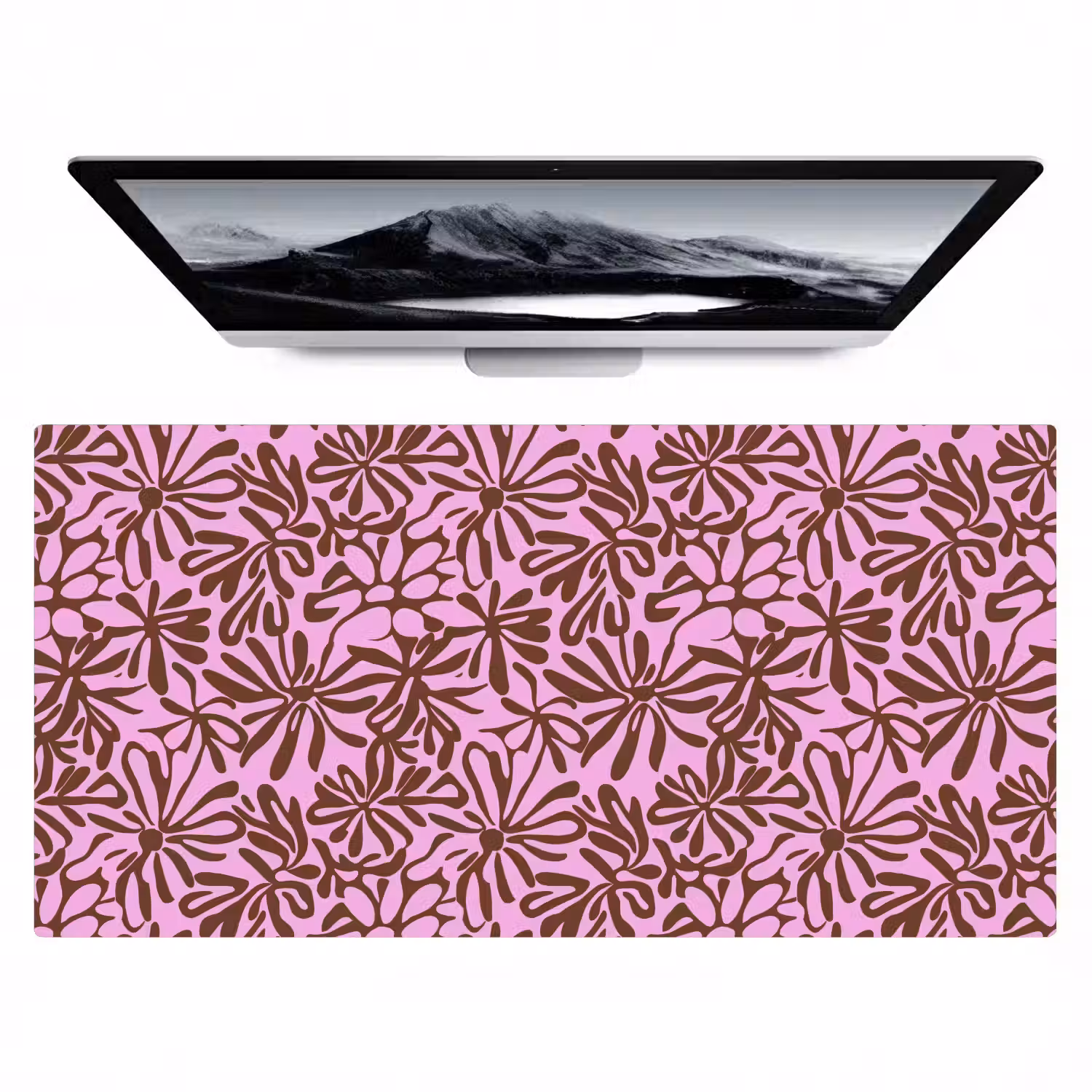 Organisch - Patroon - Roze Muismat XXL klein 681 -zzz3d