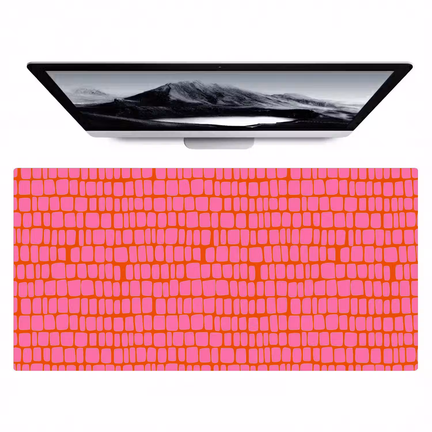 Organisch - Raster - Roze Muismat XXL klein 681 -zzz3d